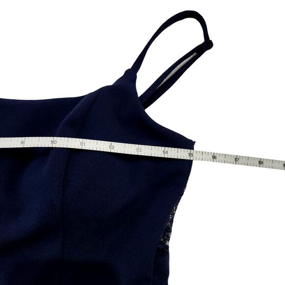 Altar'd State Hampton Skater Dress Navy Open Lace Back Two Tiered Skirt Small - Picture 11 of 13